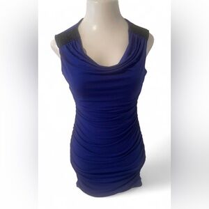 BCX Royal Blue Tank Top with Black Accents